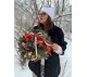 Рождественский/ Новогодний венок из нобилиса "Коралловый восторг" арт. 030