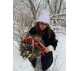 Рождественский/ Новогодний венок из нобилиса "Коралловый восторг" арт. 030