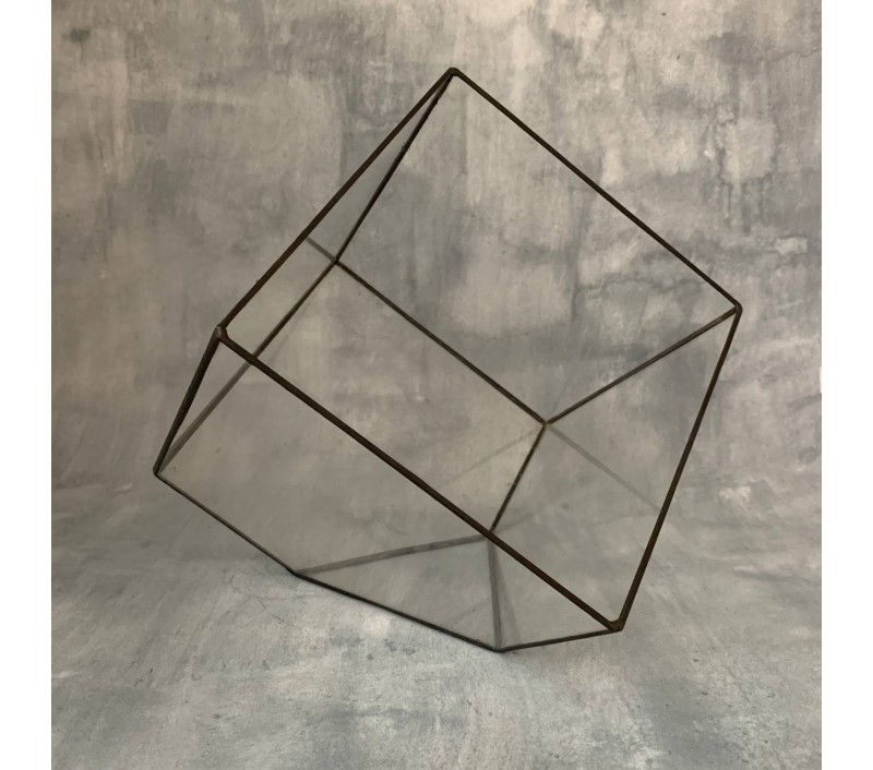 Флорариум "Куб" в стиле Тиффани арт. 006