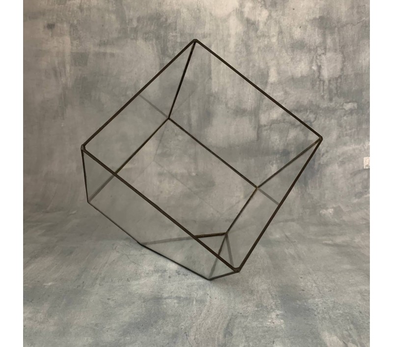 Флорариум "Куб" в стиле Тиффани арт. 006