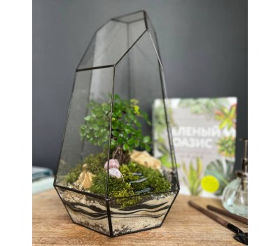 Флорариум "Мини-сад" в геометрической форме в стиле "Tiffany" "Валенсия"  арт. 091
