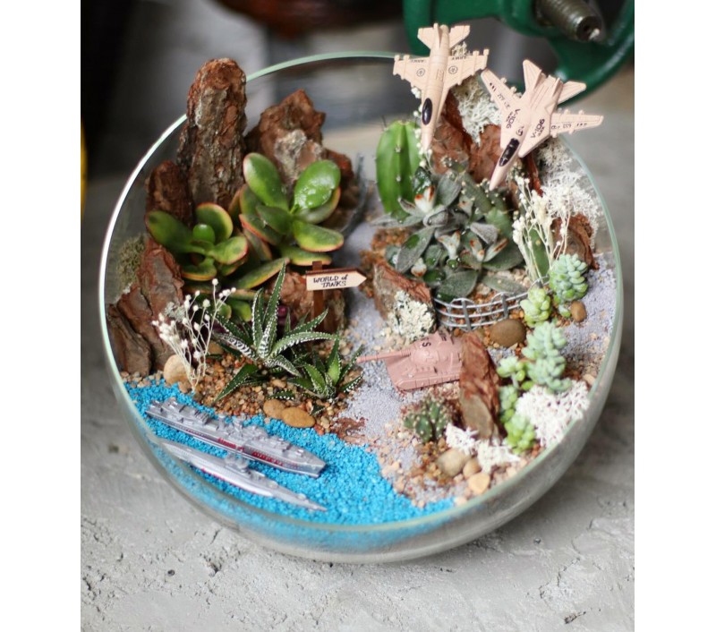 Флорариум "Мини-сад" "WORLD of TANKS" арт. 025