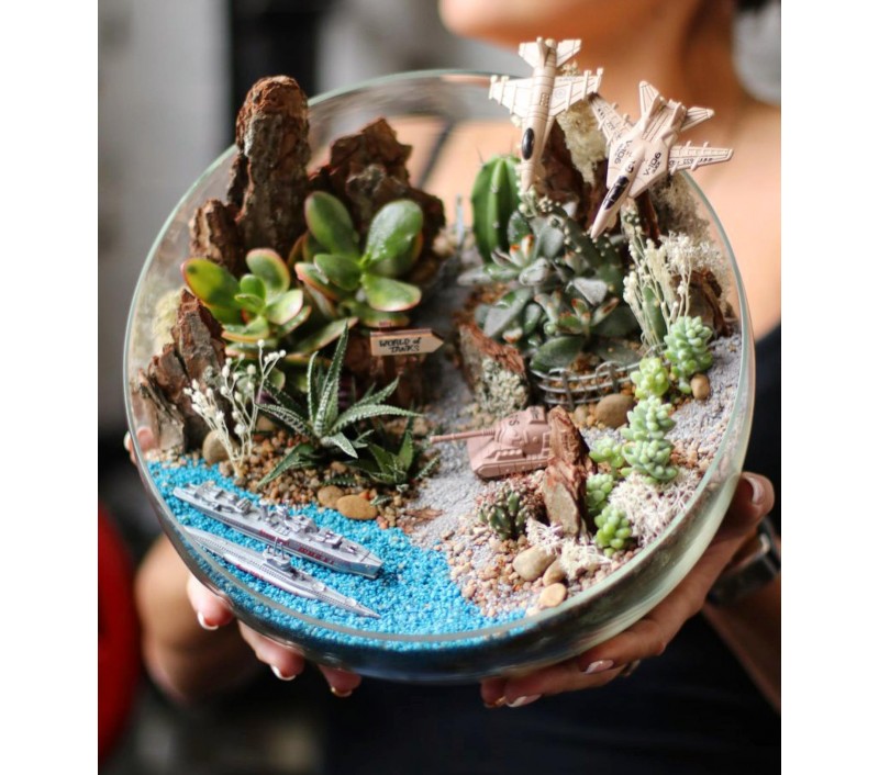 Флорариум "Мини-сад" "WORLD of TANKS" арт. 025