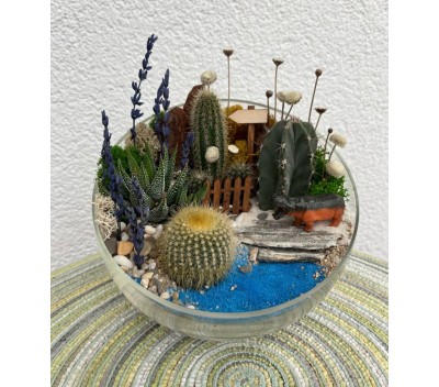 Флорариум "Мини-сад" с бегемотом арт. 134