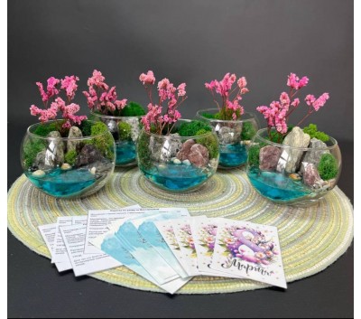 Моссариум-шар "Мини-сад" "Морское дно" с имитацией воды арт. 005 Моссариум-шар "Мини-сад" "Морское дно" с имитацией воды арт. 005