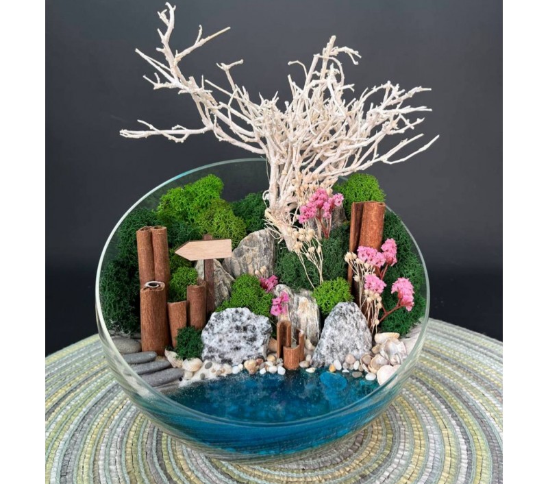 Моссариум "Мини-сад" "Немо" с имитацией воды арт. 012