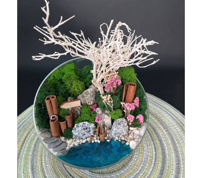 Моссариум "Мини-сад" "Немо" с имитацией воды арт. 012