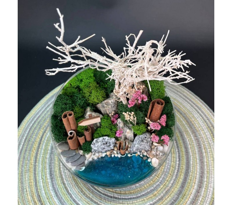 Моссариум "Мини-сад" "Немо" с имитацией воды арт. 012