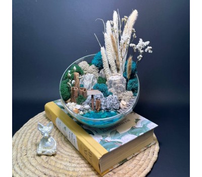 Моссариум "Мини-сад" "Тасмания"  с имитацией воды арт. 020