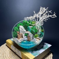 Моссариум "Мини-сад" "Бирма"  с имитацией воды арт. 019